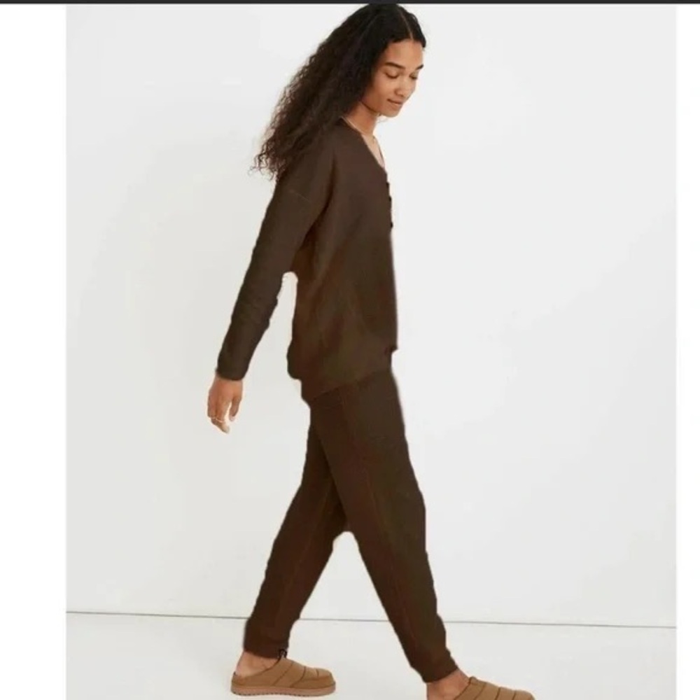 🪐 Madewell Asherton Brown Wool Sweater Lounge Set - Large 🪐